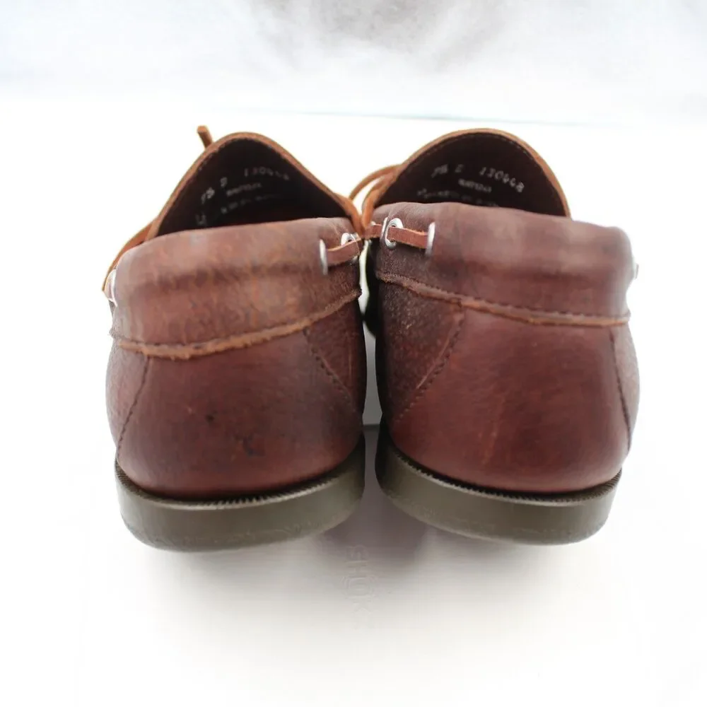 NEW L.L. Bean Camp Mocs Men’s Size 7.5 Dark Brown Leather Loafers Moccasin